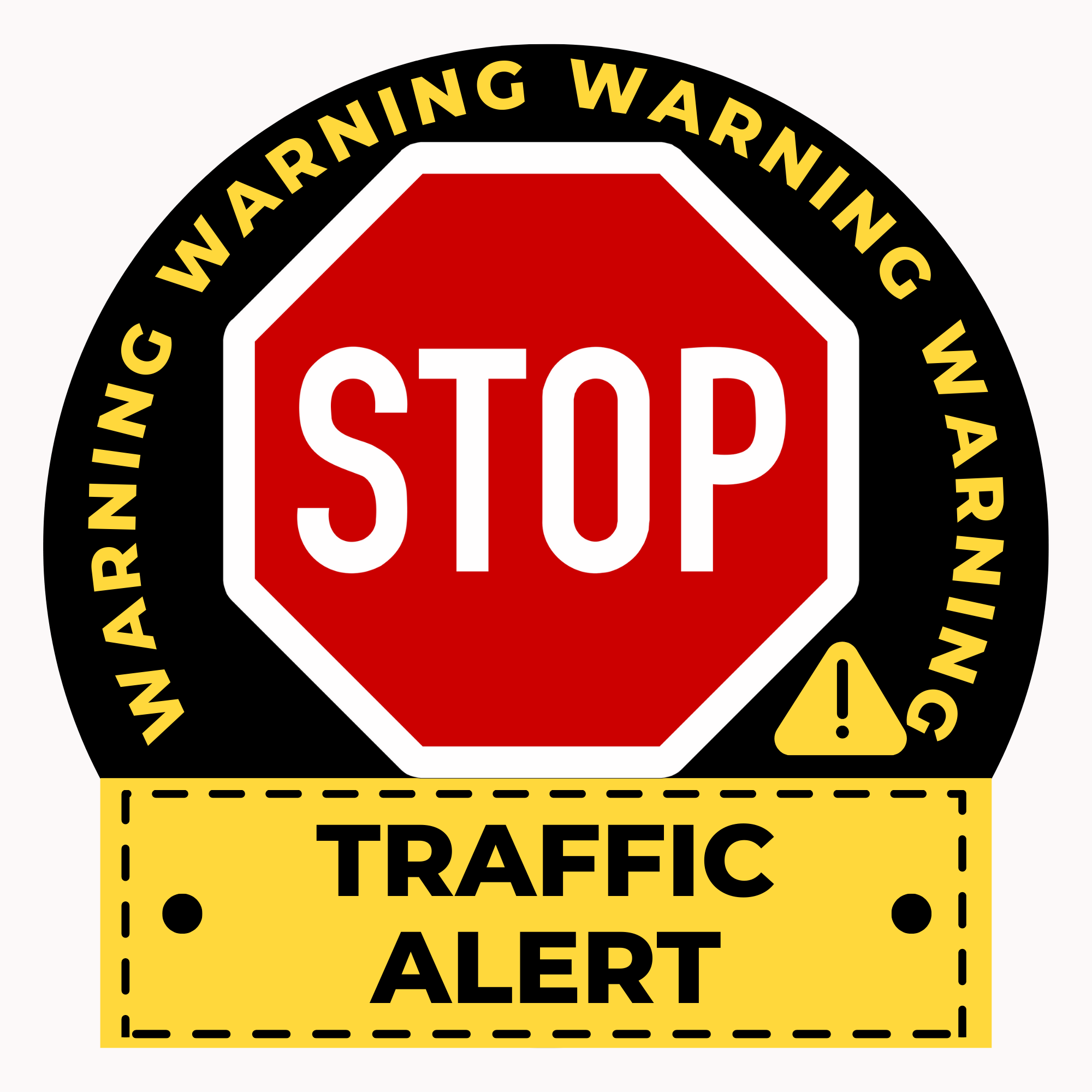 Traffic Alert Stop Sign Flyer